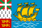 Flag of Saint Pierre and Miquelon.