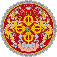 Coat of arms of Bhutan.