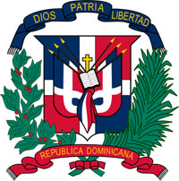 Coat of arms of Dominican Republic.