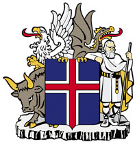 Coat of arms of Iceland.