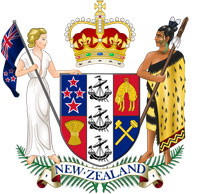 Coat of arms of New Zealand.