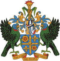 Coat of arms of Saint Lucia.