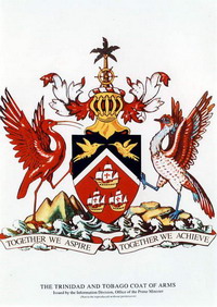 Coat of arms of Trinidad and Tobago.