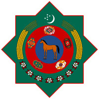 Coat of arms of Turkmenistan.